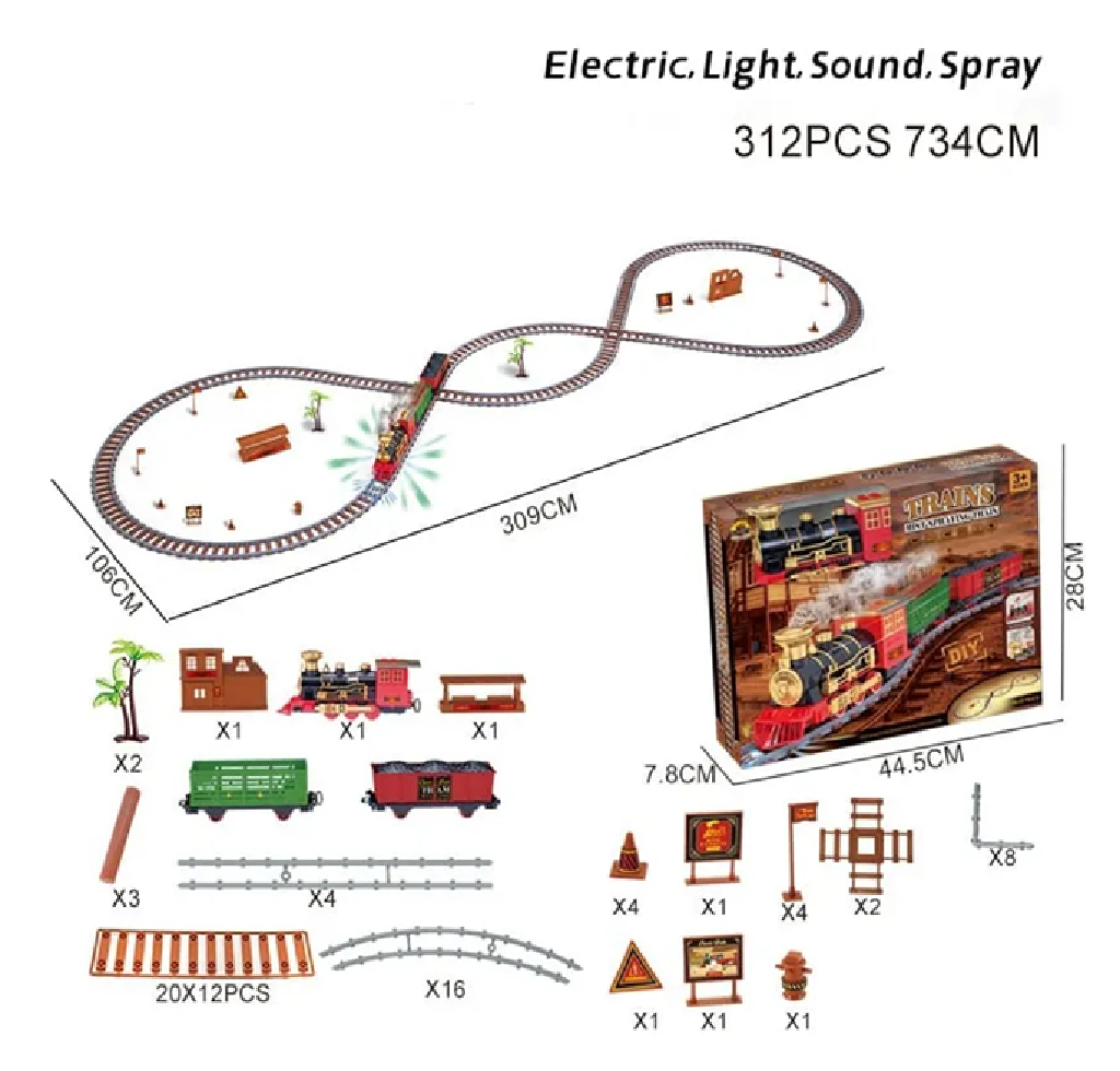Tren Navideño Luces + Movimiento + Sonido