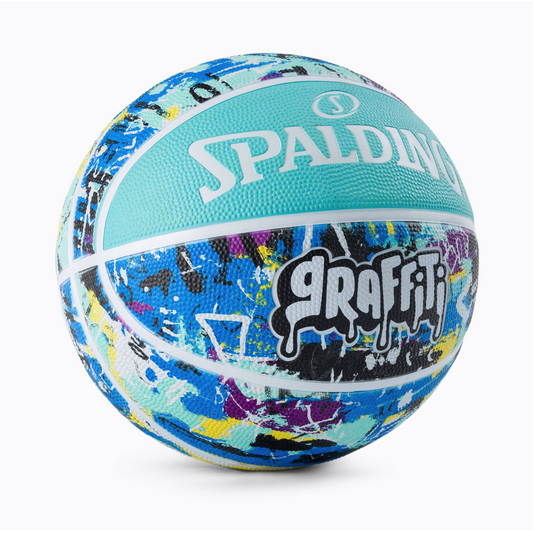 Balón Baloncesto Spalding Graffiti #7 Azul aguamarina
