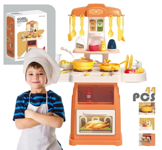 Cocina Infantil 44 Pcs Luces + Sonidos