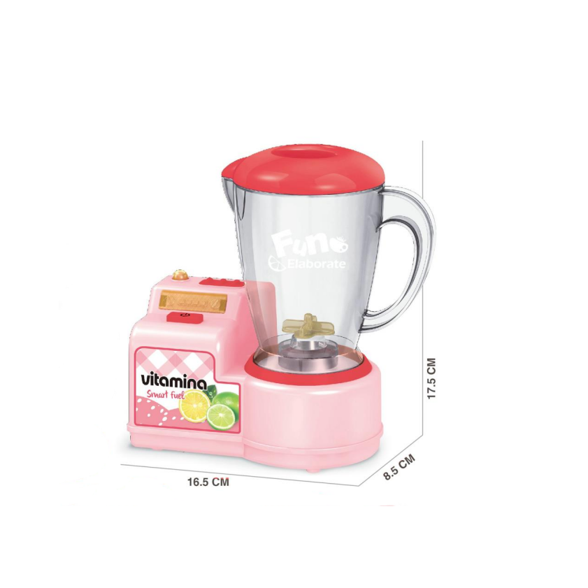 Licuadora Infantil Rosa 10 Pcs Con Accesorios