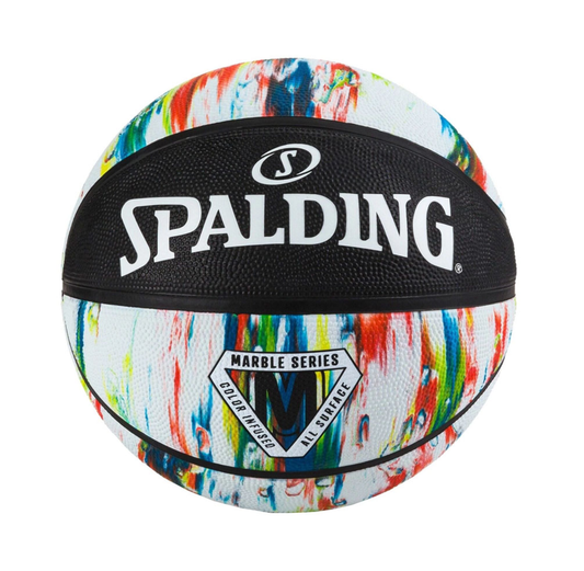 Balón Baloncesto Spalding Marble Series #7 Blanco negro
