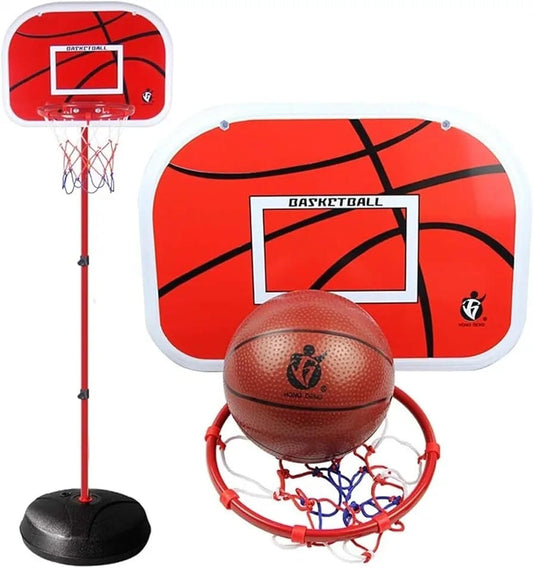 Cancha Baloncesto + Malla + Balón + Inflador Metálica 202 CM