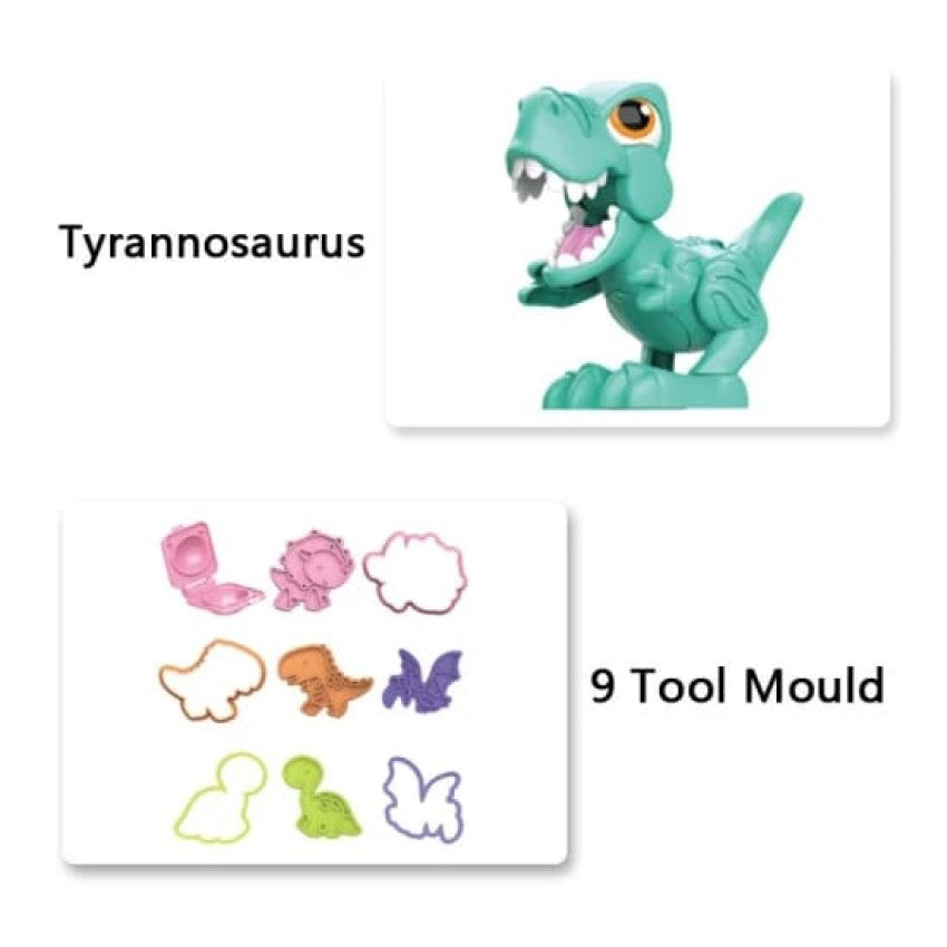 Dinosaurio Juego De Plastilina 6 Tarritos 9 Moldes