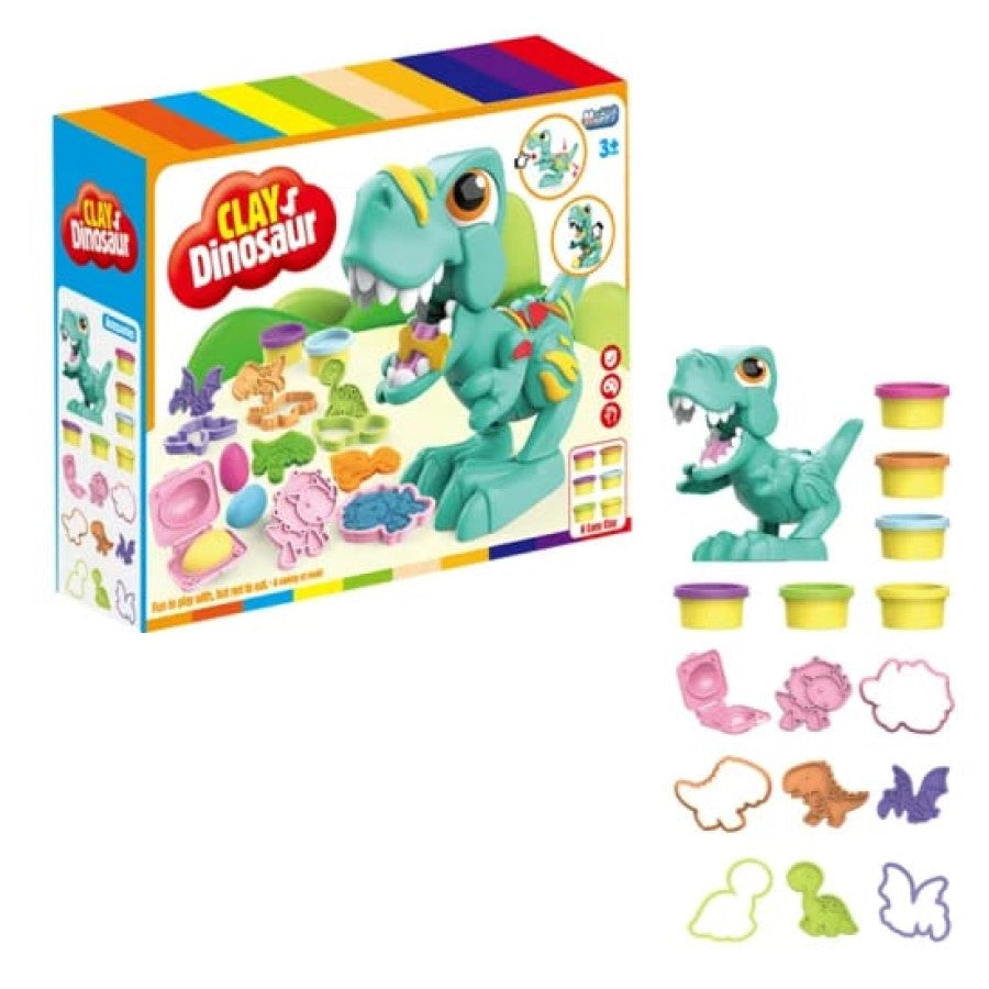 Dinosaurio Juego De Plastilina 6 Tarritos 9 Moldes