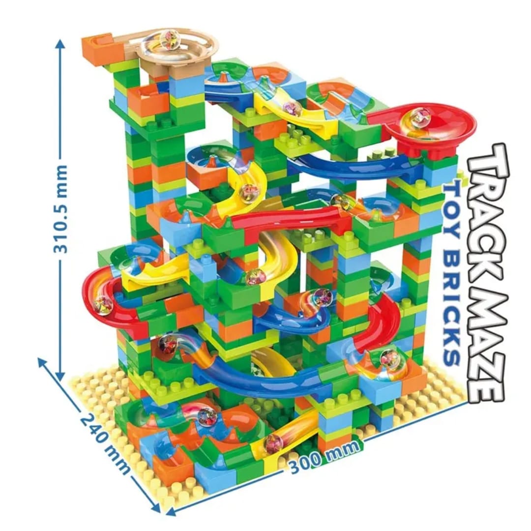 Arma Todo Bloques Para Armar Pista De Bolitas 402 Pcs