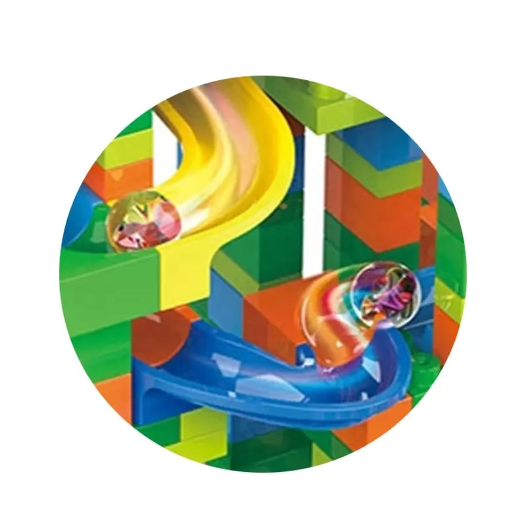 Arma Todo Bloques Para Armar Pista De Bolitas 402 Pcs