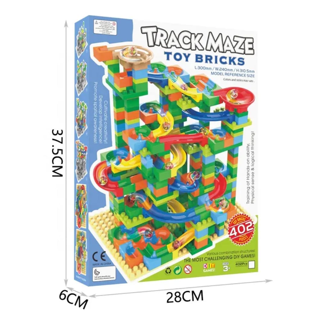 Arma Todo Bloques Para Armar Pista De Bolitas 402 Pcs