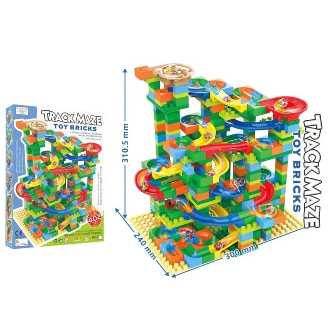 Arma Todo Bloques Para Armar Pista De Bolitas 402 Pcs
