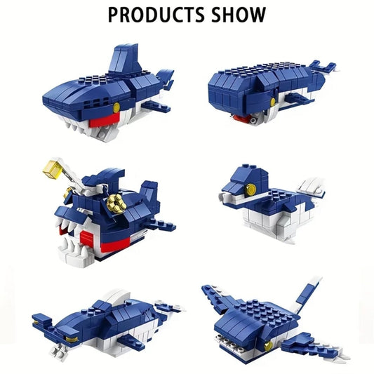 Arma Todo Bloques Para Armar 1000 Pcs Tiburón Azul