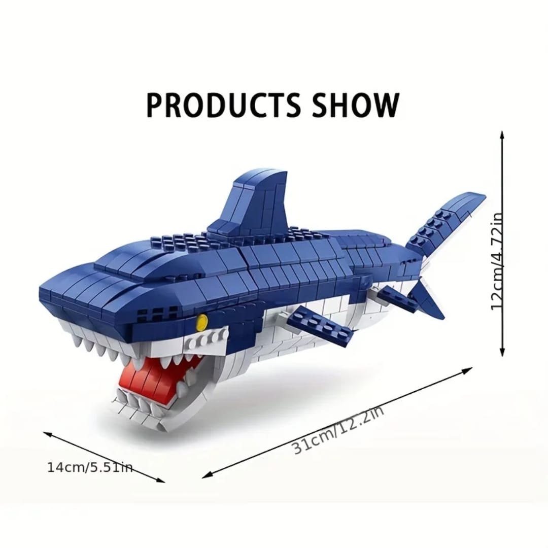 Arma Todo Bloques Para Armar 1000 Pcs Tiburón Azul