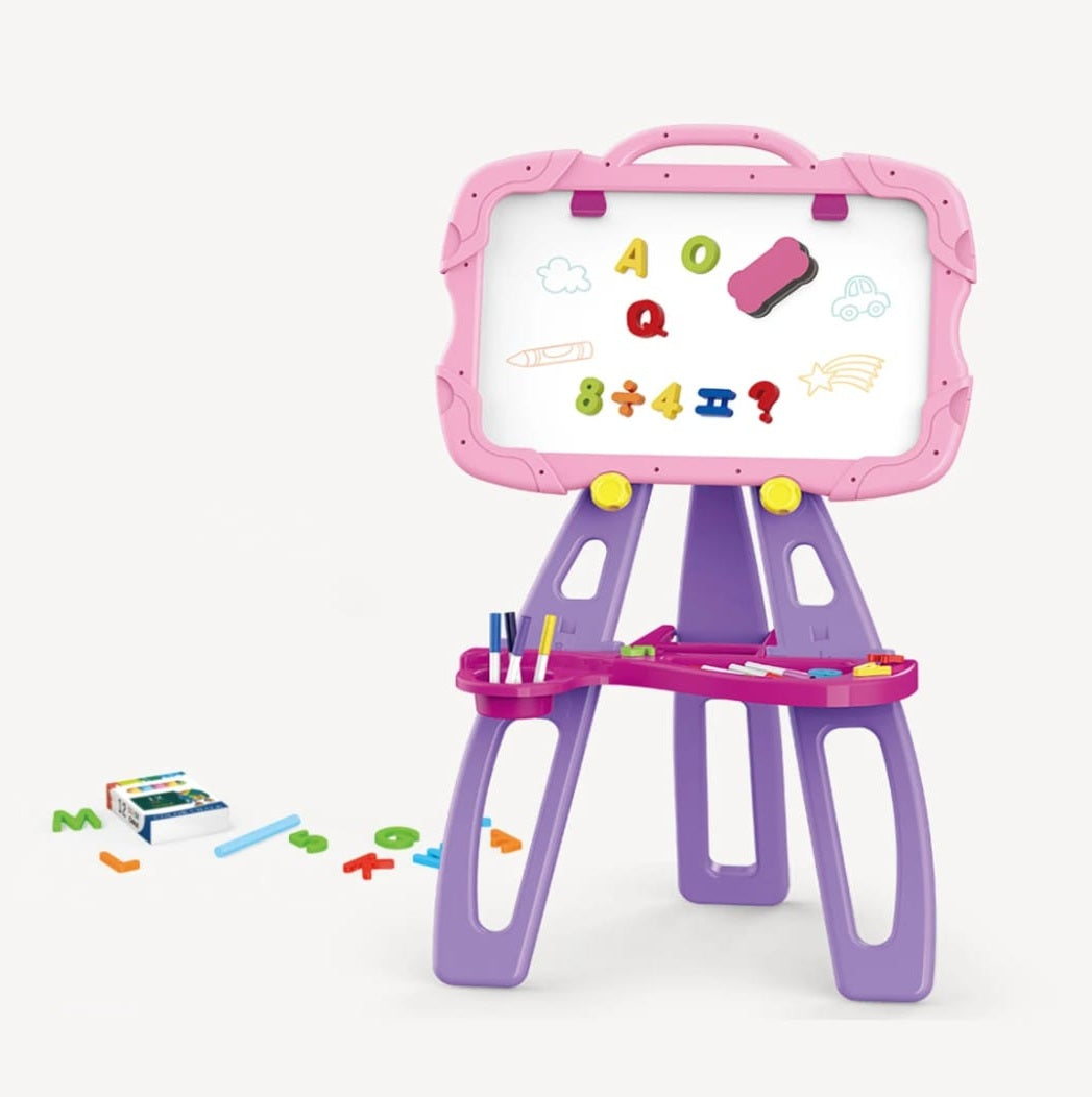 Tablero Infantil Con Atril + 60 Accesorios Imantado Borrable