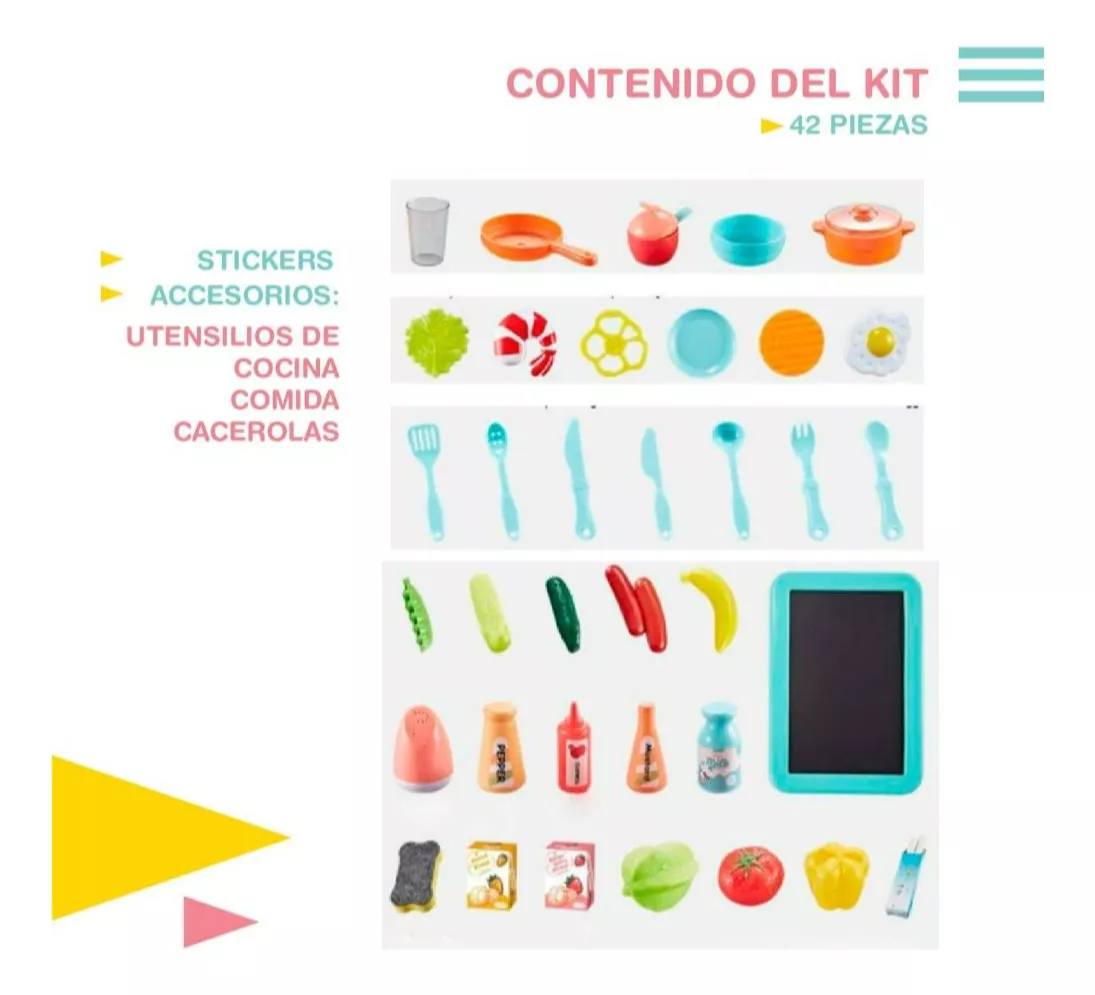 Cocina Infantil Con Función De Agua + Luces + Sonido + Vapor