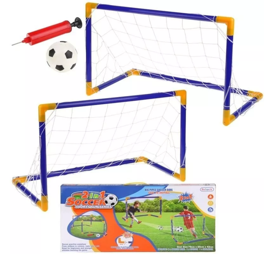 Canchas Futbol Armable 2 Canchas + Malla + Balón + Inflador