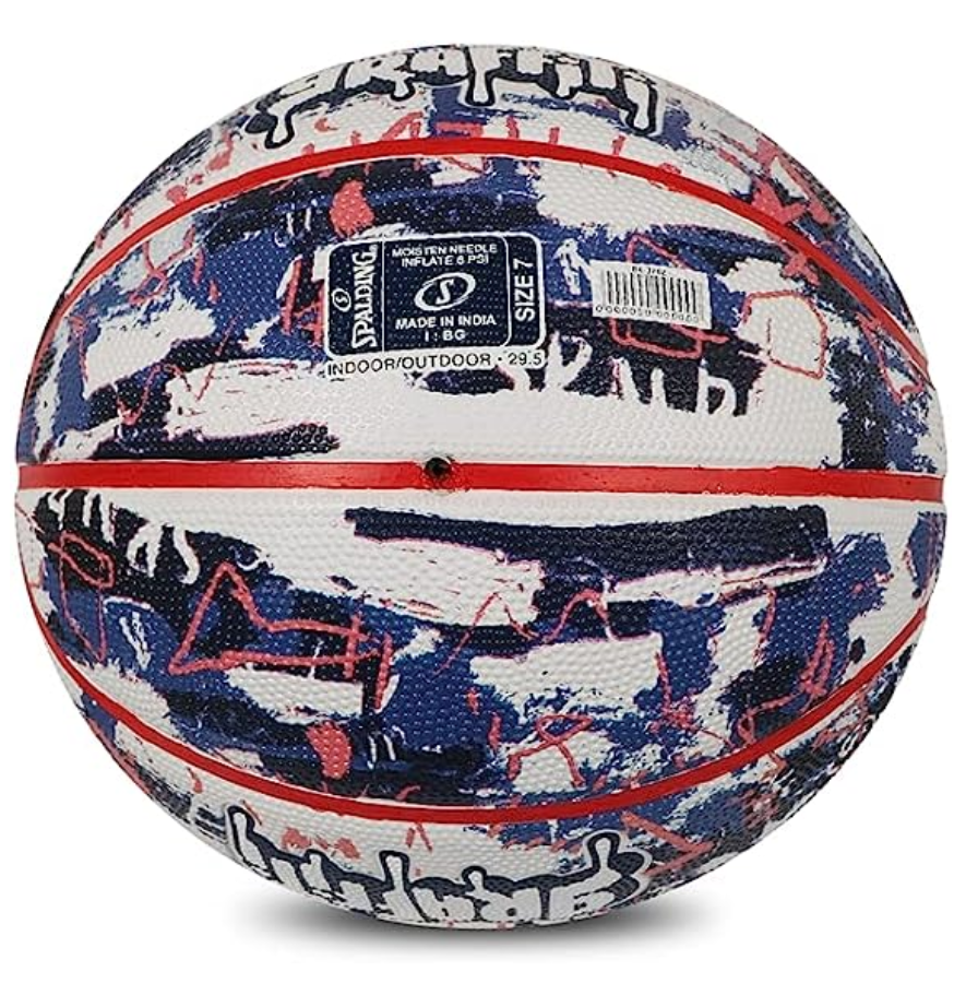 Balón Baloncesto Spalding Graffiti #7 Blanco Azul