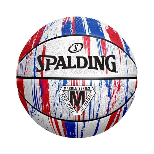 Balón Baloncesto Spalding Marble Series #7 Blanco azul