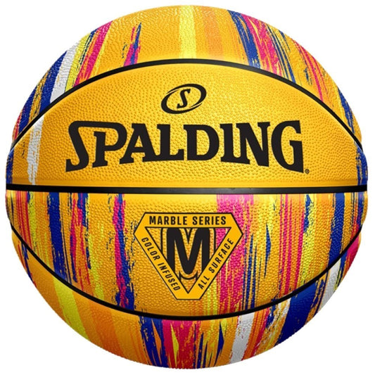 Balón Baloncesto Spalding Marble Series #7 Amarillo